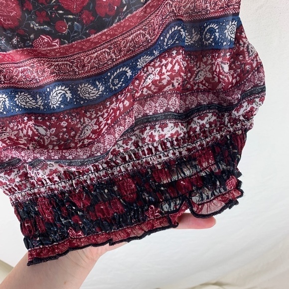 Tillys Patterned Ruched Tank Top - Picture 2 of 3